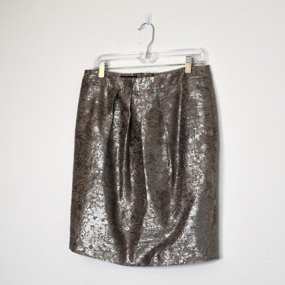 Jones New York Floral Brocade Skirt Sz 8 Cocktail Party Whimsigoth Neutral NWT - Picture 3 of 16